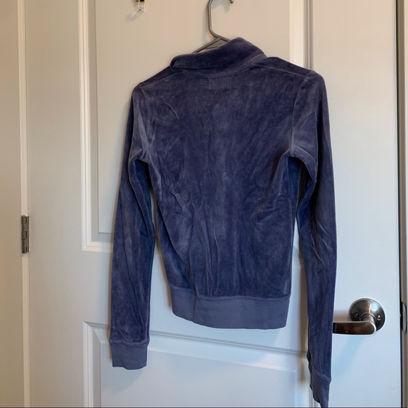 juicy couture navy velour zipup! - Picture 2 of 4